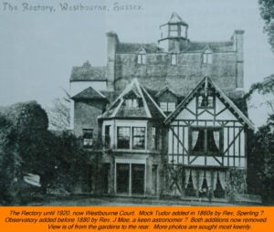 WESTBOURNE HISTORY PHOTO, RECTORY, WESTBOURNE COURT, SPERLING, Mee