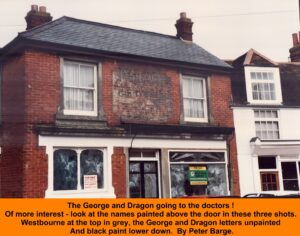 WESTBOURNE HISTORY PHOTO, MEMORIES, SQUARE, BROUGHTON AND WEST, ARTHUR SMITH, GEORGE AND DRAGON, WALL SIGN, SURGERY