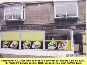 WESTBOURNE HISTORY PHOTO, CRIPPS, NEWSAGENT, NORTH STREET, EMSWORTH BREWERY CONCRETE BLOCKS