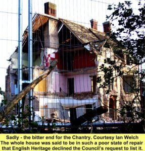 WESTBOURNE HISTORY PHOTO, THE CHANTRY FARM DEMOLITION