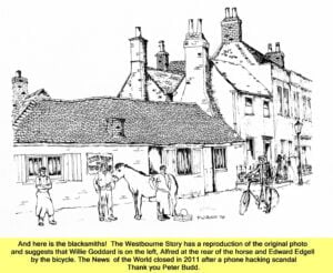 WESTBOURNE HISTORY PHOTO, GODDARD, BLACKSMITH , FOXBURY LANE