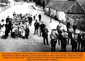 WESTBOURNE HISTORY PHOTO, EAST STREET, COLLINS, CLUB, BAND, FORESTERS