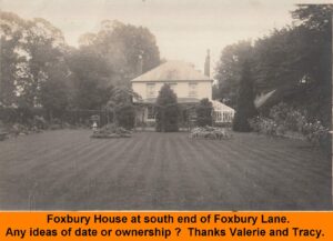 WESTBOURNE HISTORY PHOTO, FOXBURY HOUSE