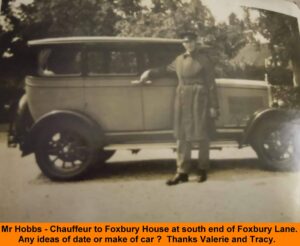 WESTBOURNE HISTORY PHOTO, FOXBURY HOUSE,-Hobbs-Chauffeur