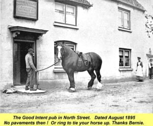 WESTBOURNE HISTORY PHOTO, Good Intent Pub, Shire horse