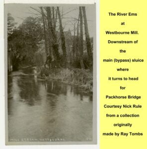 WESTBOURNE HISTORY PHOTO, WESTBOURNE MILL,SLUICE