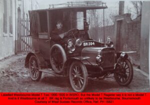 WESTBOURNE HISTORY PHOTO, TAXI , MODEL T, BK 394