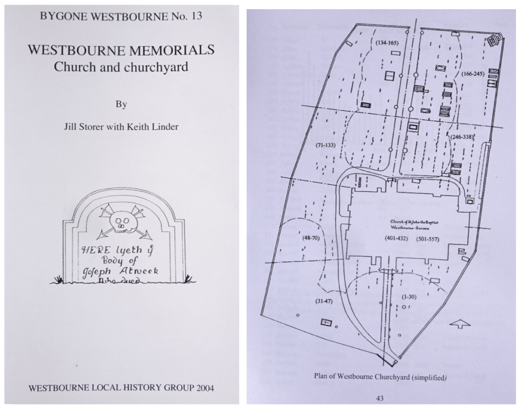 WESTBOURNE HISTORY PHOTO, CHURCHYARD, GRAVESTONE, MEMORIAL, RECORD, STORER, LINDEN