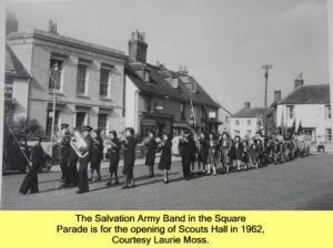 WESTBOURNE HISTORY PHOTO, SALVATION ARMY, BAND, SQUARE, SCOUTS, 1962