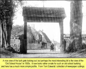 WESTBOURNE HISTORY PHOTO, OLD SCHOOL HOUSE. LYCH GATE