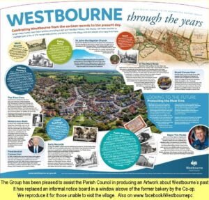 WESTBOURNE HISTORY, ARTWORK, MURAL, BAKERY, CO-OP, SQUARE, NORTH STREET, PARISH COUNCIL, DANIEL TILBURY