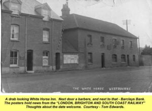 WESTBOURNE HISTORY PHOTO,SQUARE, Barclay, barber white horse SQUARE, GROCER, TREE, COMBER. MANCHIP, COUNTRY STORE, CENTRA