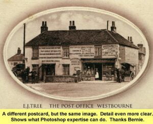 WESTBOURNE HISTORY PHOTO, SQUARE, GROCER, TREE, COMBER. MANCHIP, COUNTRY STORE, CENTRA