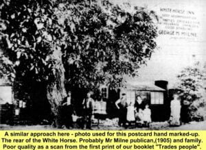 WESTBOURNE HISTORY PHOTO, WHITE HORSE, REAR,1905, MILNE