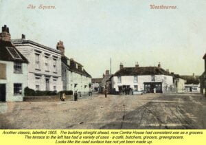 WESTBOURNE HISTORY PHOTO, SQUARE, COUNTRY STORES, CENTRA, SHOPS, 1905